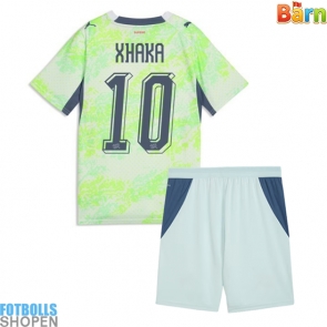 Billiga Schweiz Granit Xhaka #10 Bortatröja Barn VM 2026 Kortärmad (+ Korta byxor)